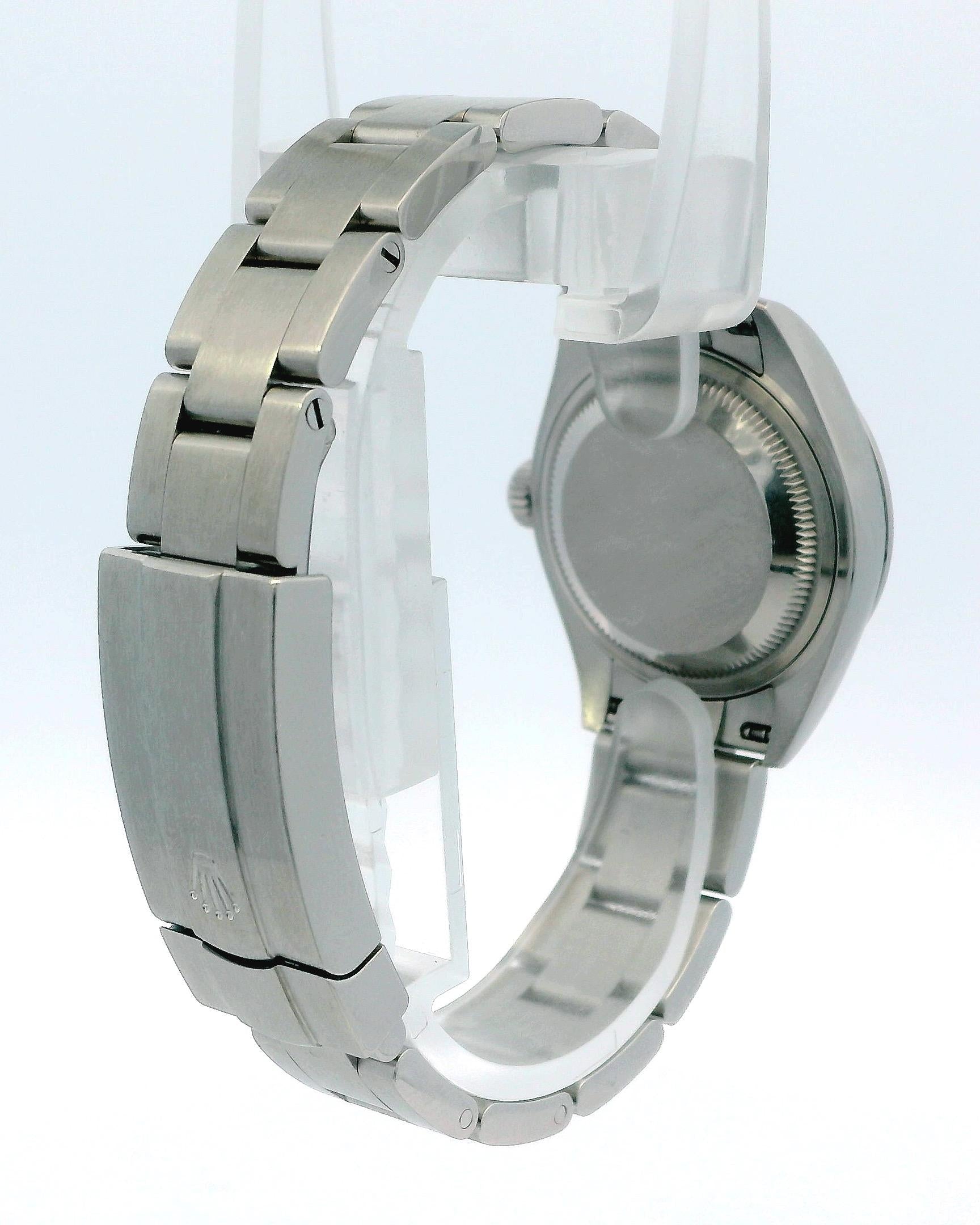 Rolex Oyster Perpetual 276200 Blue Dial Steel Ladies Watch & Card