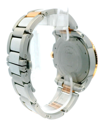 Cartier Calibre 3729 18K Rose Gold & Stainless Steel Blue Dial & Bezel Watch