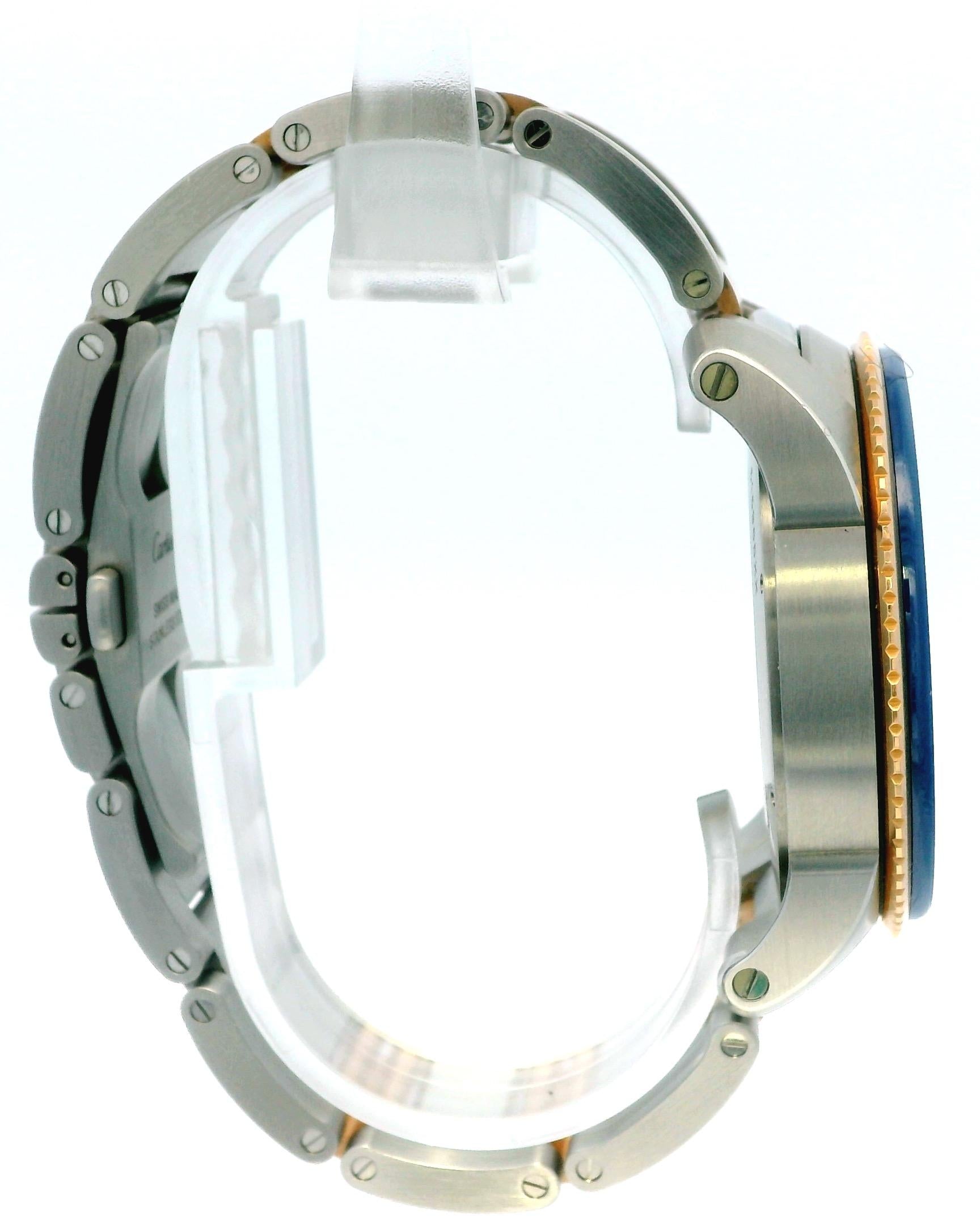 Cartier Calibre 3729 18K Rose Gold & Stainless Steel Blue Dial & Bezel Watch