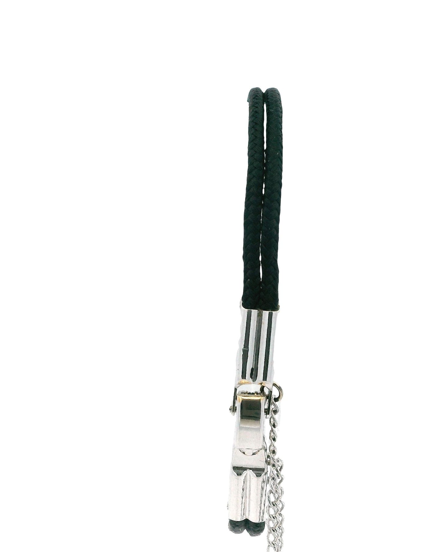 Rolex Platinum Diamond Bezel and Lugs Customized Black Cord Strap & Buckle Watch