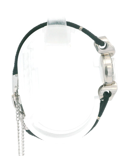 Rolex Platinum Diamond Bezel and Lugs Customized Black Cord Strap & Buckle Watch