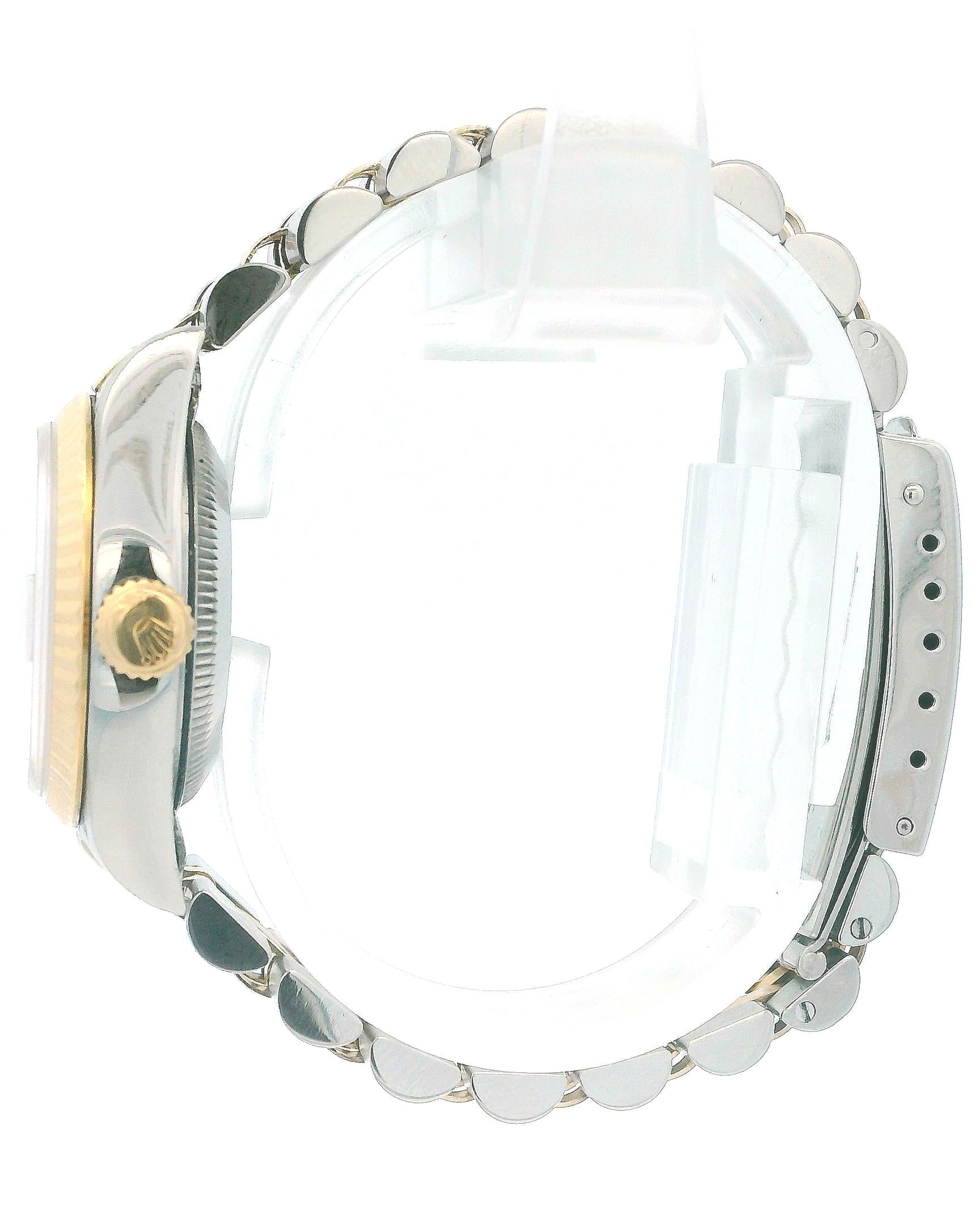 Rolex Datejust 69173 Steel Yellow Gold White Roman Dial Ladies Watch