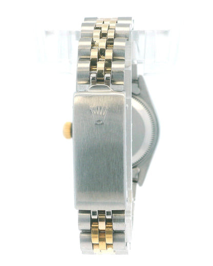 Rolex Datejust 69173 Steel Yellow Gold White Roman Dial Ladies Watch