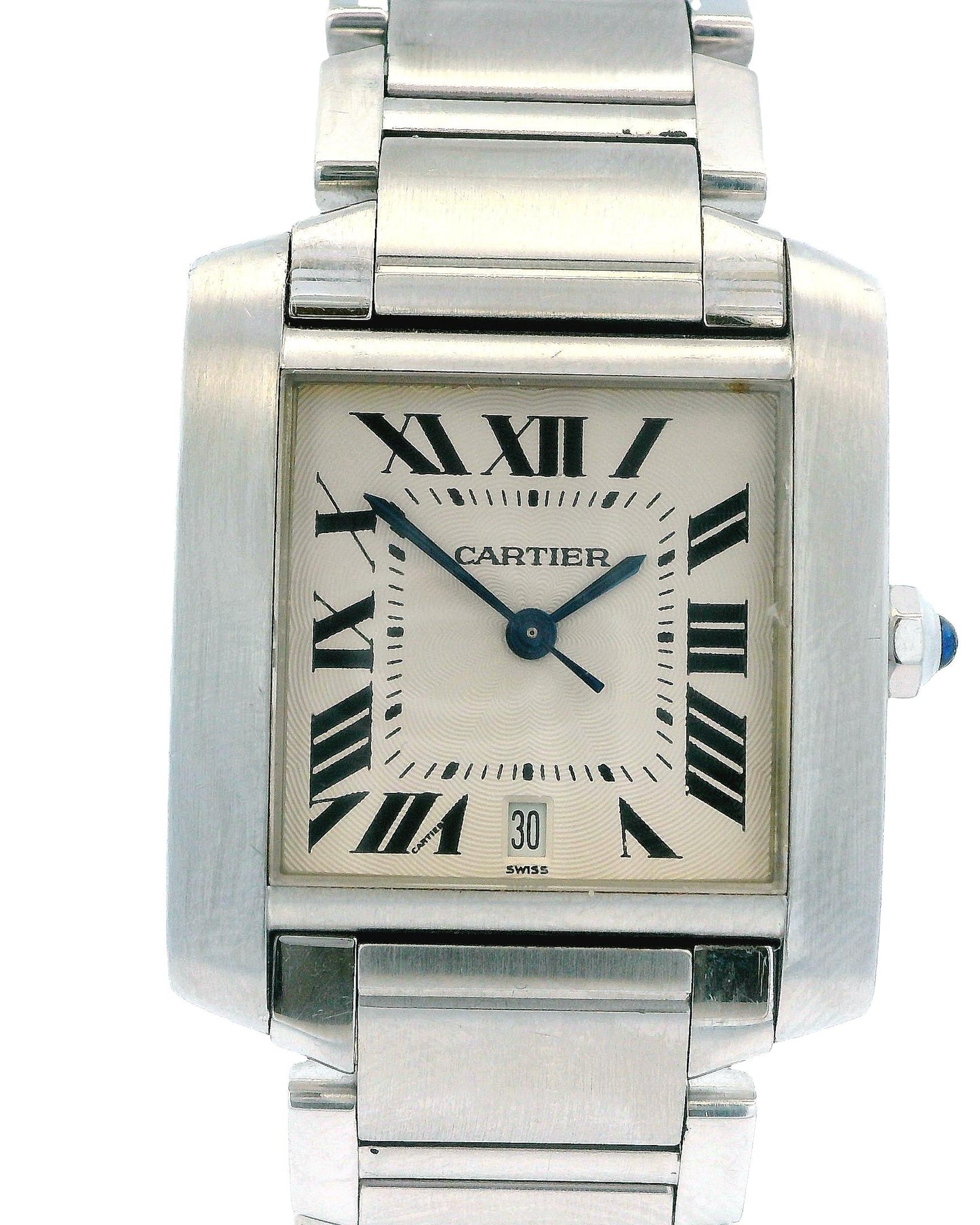 Cartier  Tank Francaise W51002Q3 Stainless Steel Mens Watch