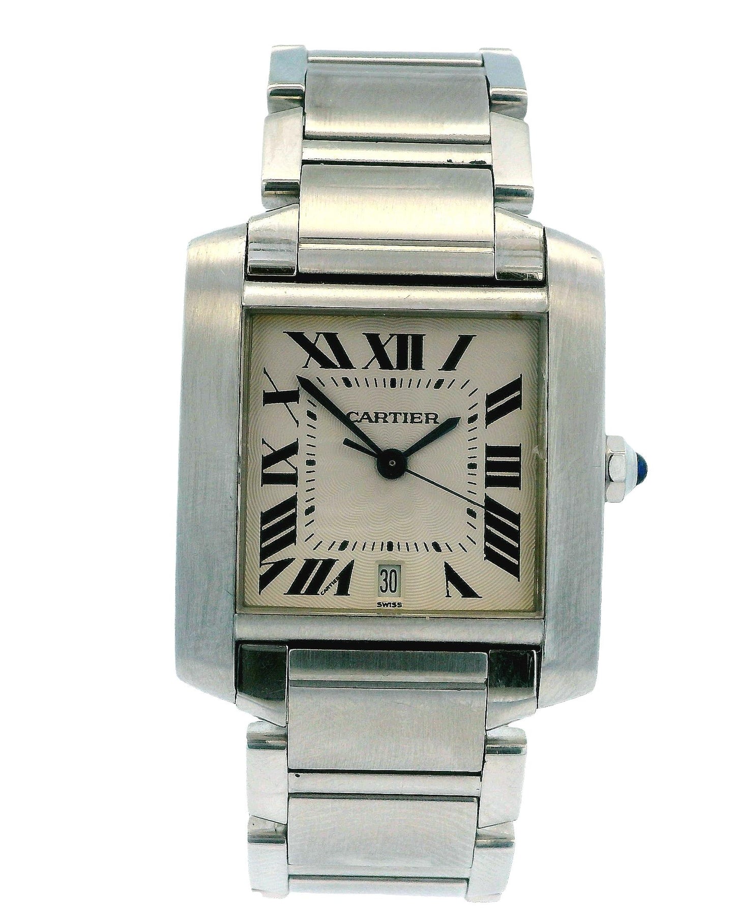 Cartier  Tank Francaise W51002Q3 Stainless Steel Mens Watch