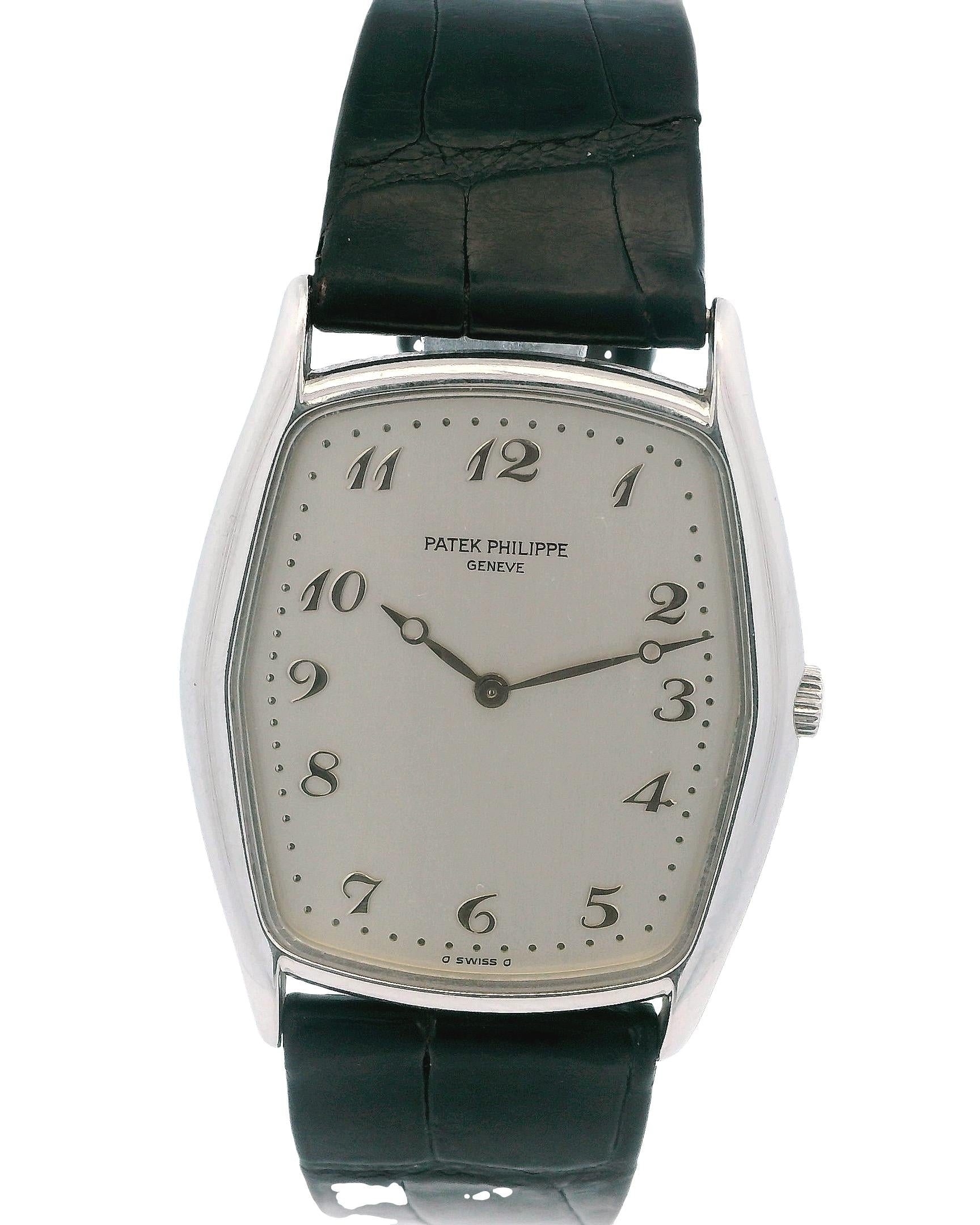 Patek Philippe Tonneau 3842P "Fantaisie" Platinum Watch & Papers