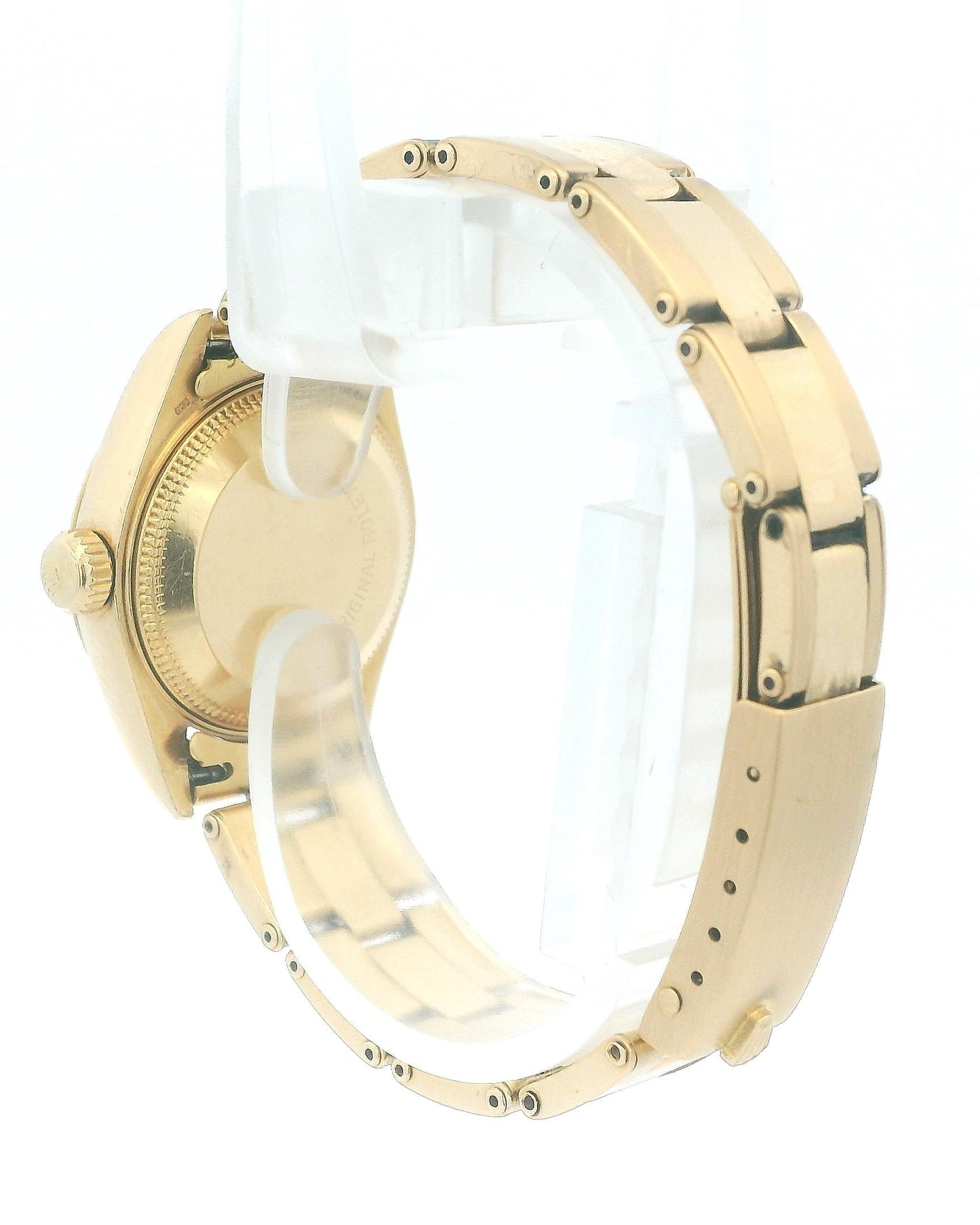 Rolex Datejust 69178 18K Yellow Gold Red Vignette Oyster Bracelet Watch & Papers