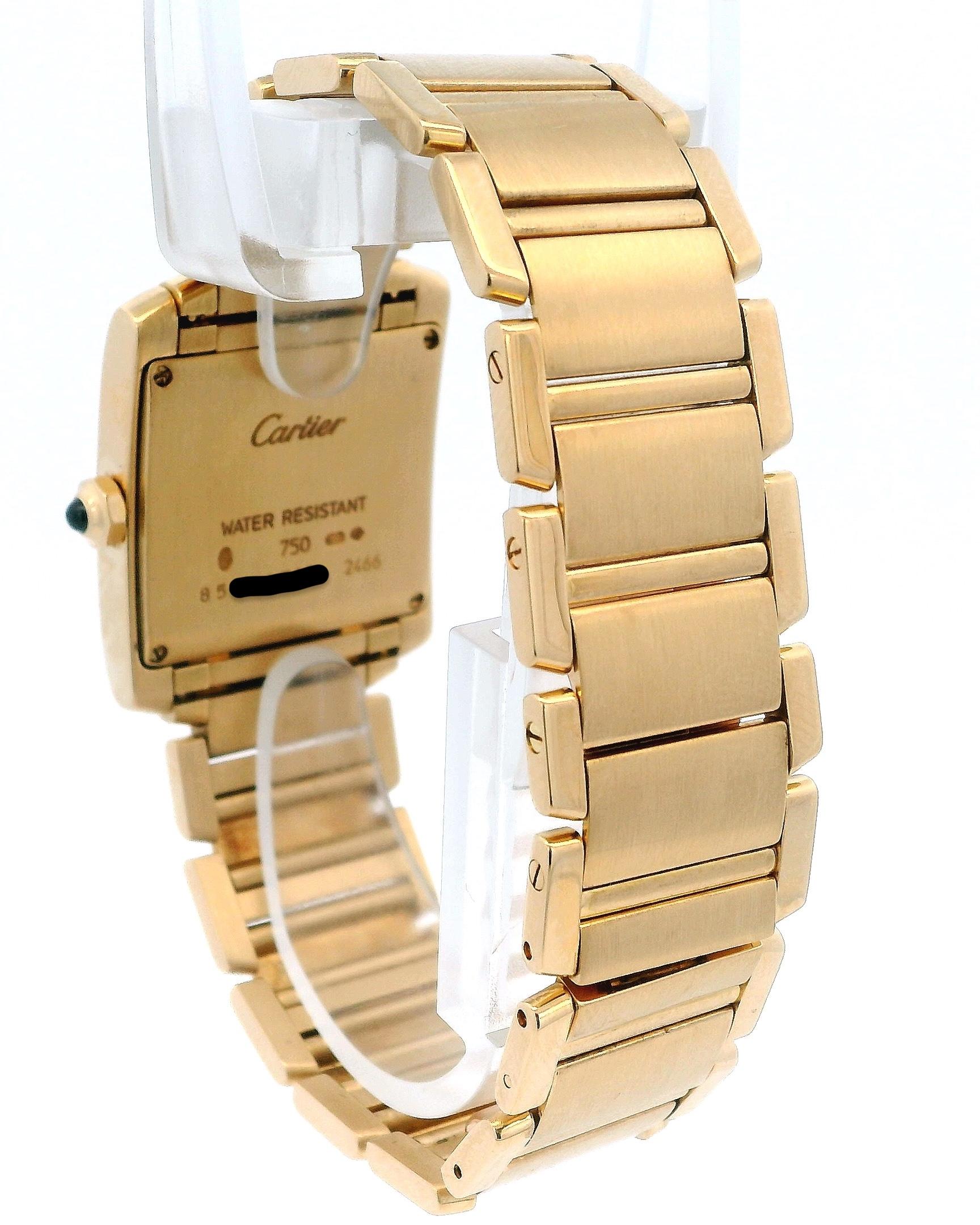 Cartier Tank Française W50014N2 Medium 18K Yellow gold Watch