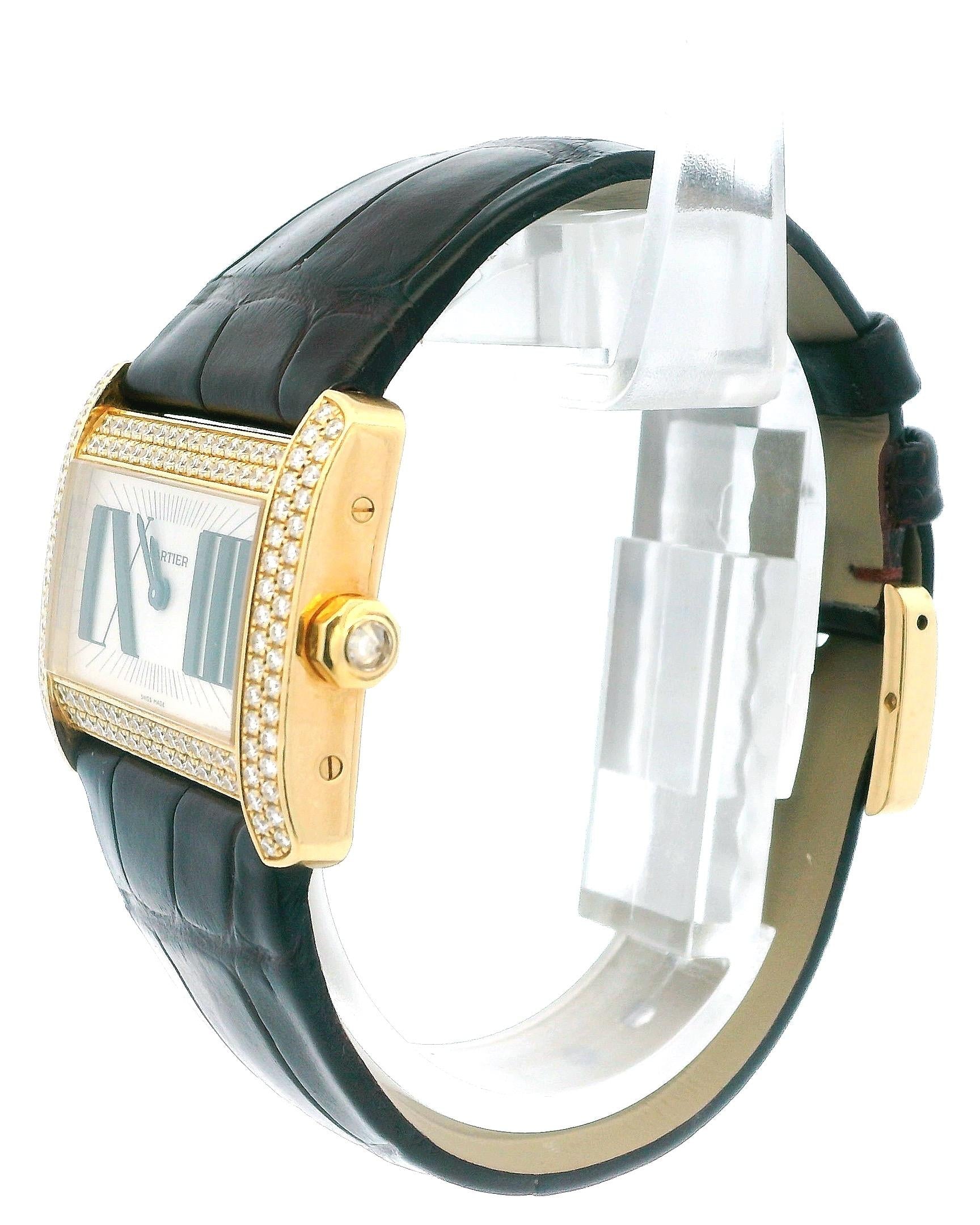 Cartier Divan WA301471 18K Yellow gold Ladies Watch Box & Papers