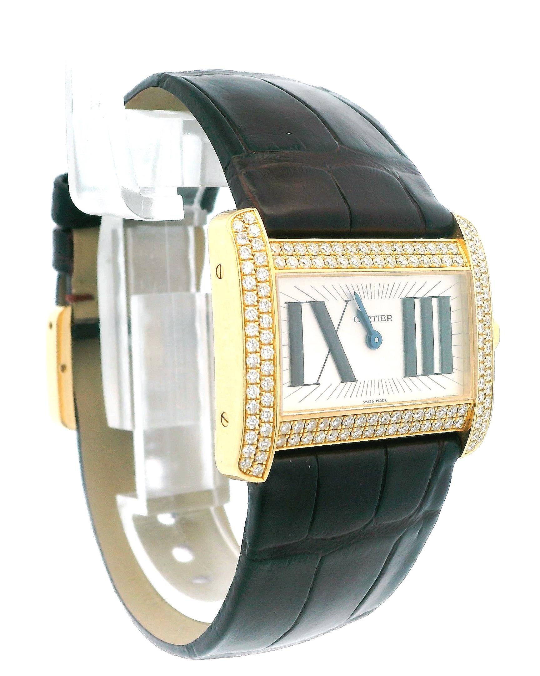 Cartier Divan WA301471 18K Yellow gold Ladies Watch Box & Papers