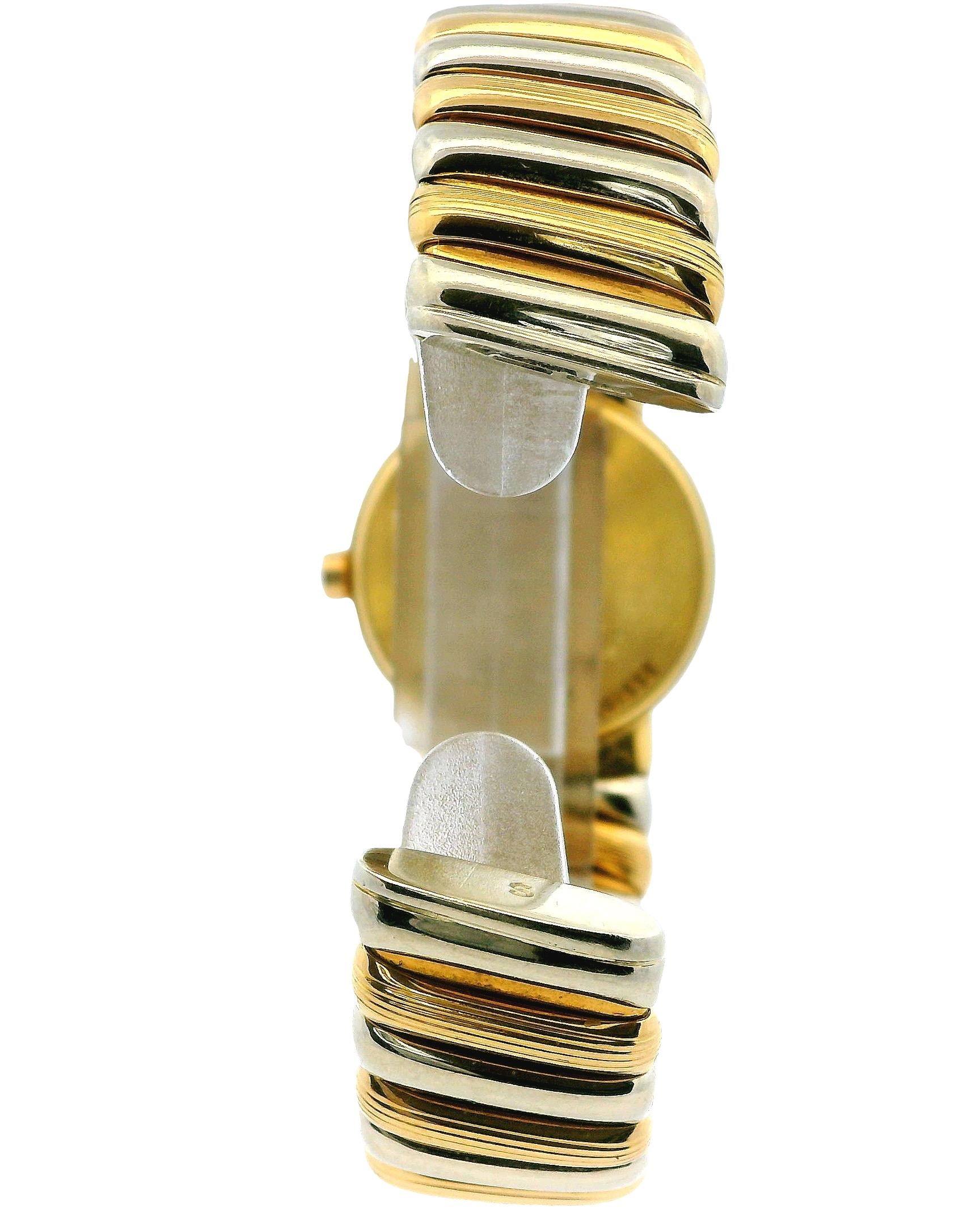 Bvlgari Tubogas BB232T 18K Yellow, Rose & White Gold Ladies Watch