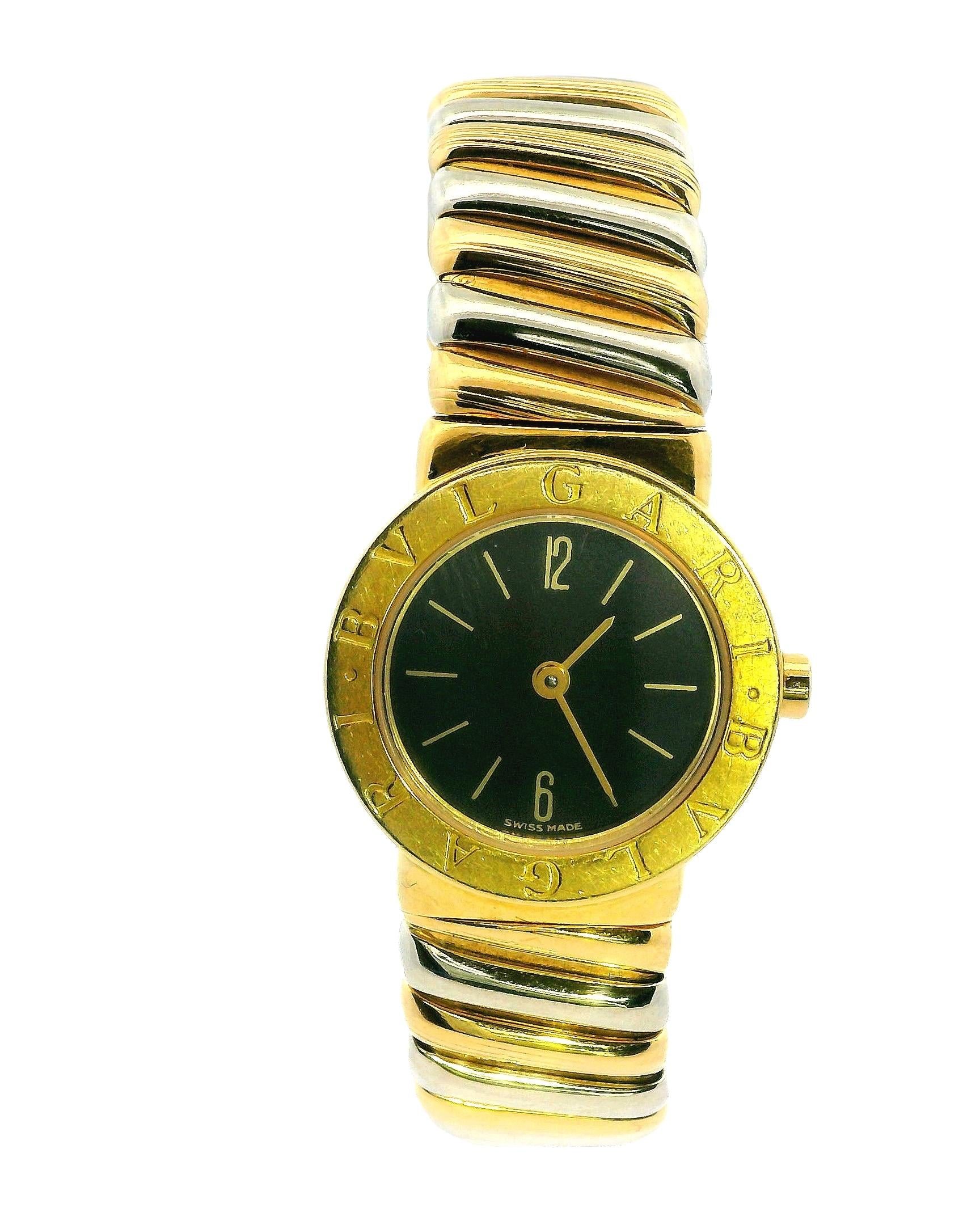 Bvlgari Tubogas BB232T 18K Yellow, Rose & White Gold Ladies Watch