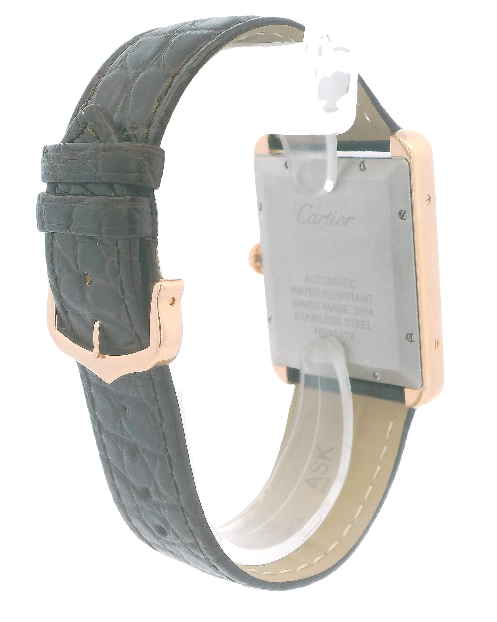 Cartier Tank solo XL W5200026 18K Rose Gold Watch