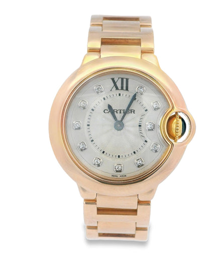 Cartier Ballon Bleu WE902025 18K Rose Gold Diamond watch & Papers