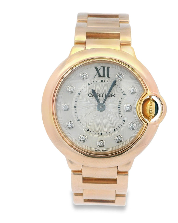 Cartier Ballon Bleu WE902025 18K Rose Gold Diamond watch & Papers