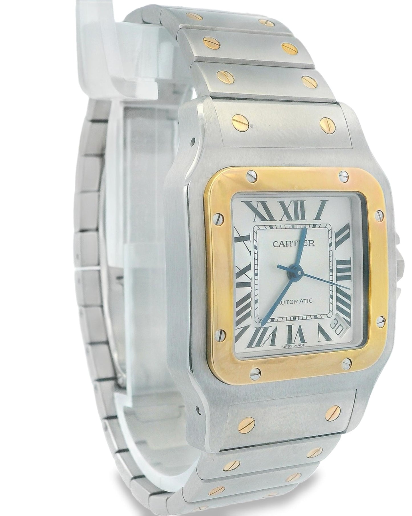 Cartier Santos Galbee XL W20099C4 Steel & 18K Yellow Gold Mens Watch
