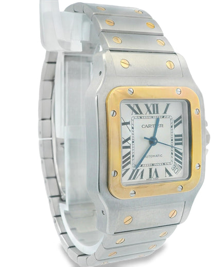 Cartier Santos Galbee XL W20099C4 Steel & 18K Yellow Gold Mens Watch