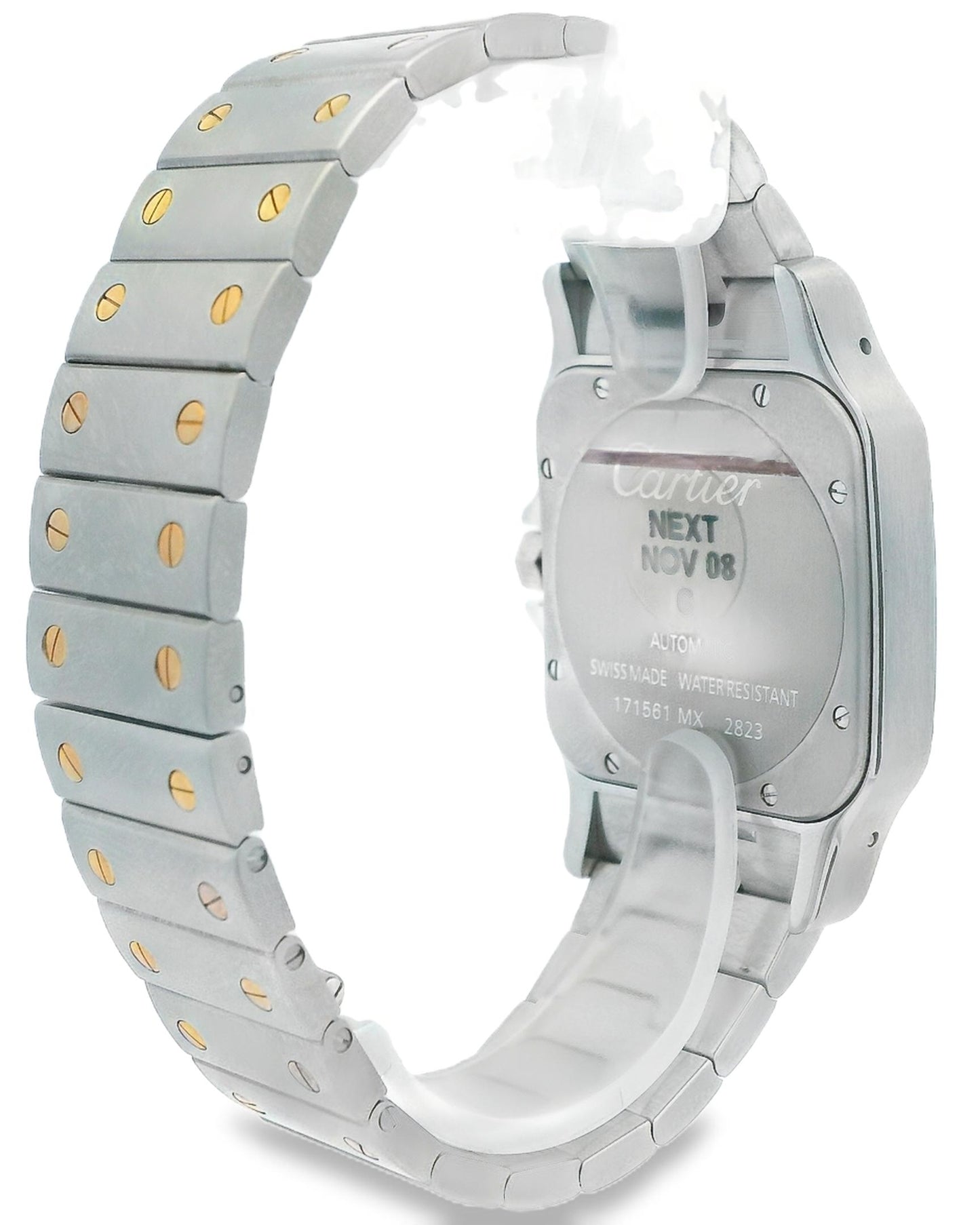 Cartier Santos Galbee XL W20099C4 Steel & 18K Yellow Gold Mens Watch