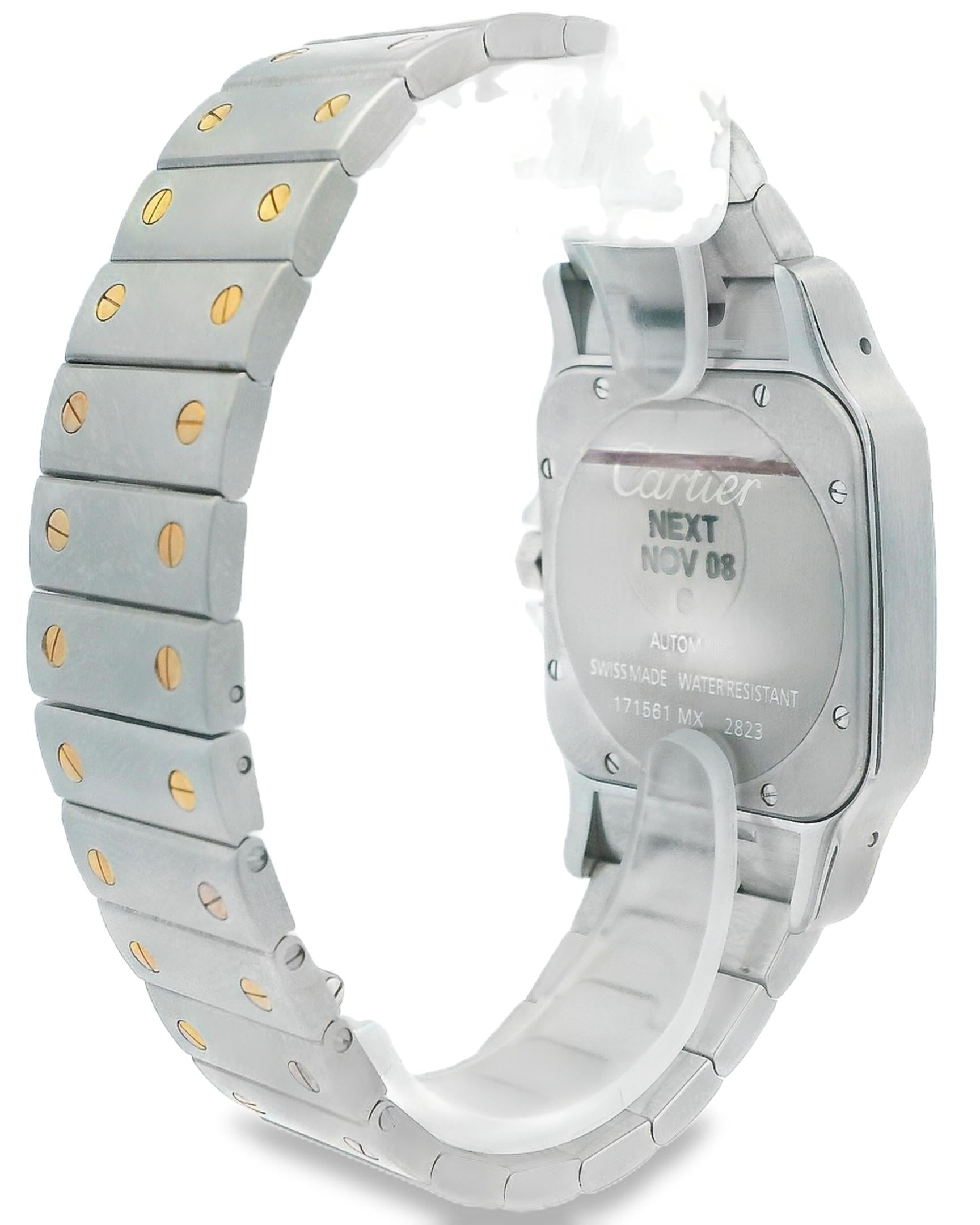 Cartier Santos Galbee XL W20099C4 Steel & 18K Yellow Gold Mens Watch