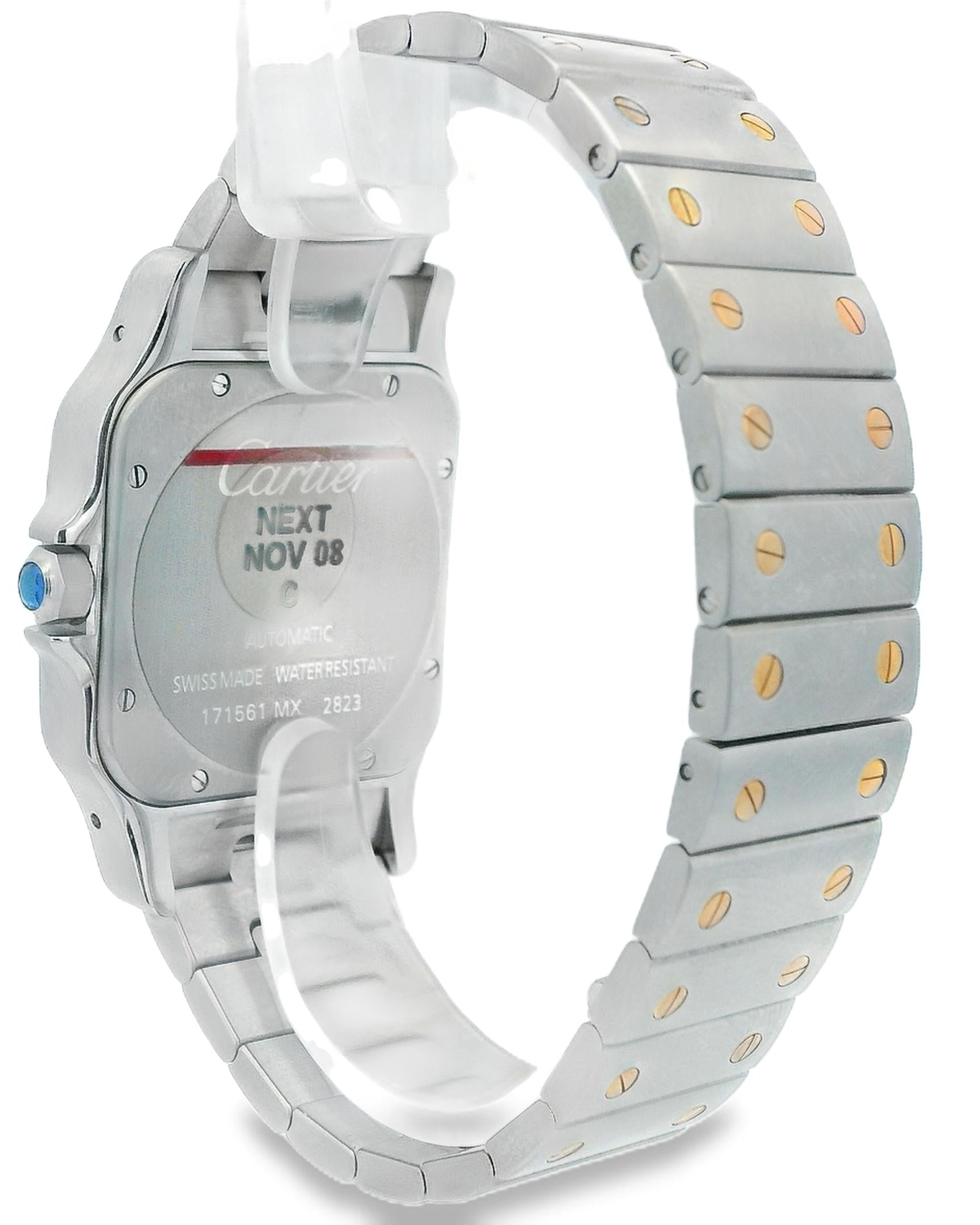 Cartier Santos Galbee XL W20099C4 Steel & 18K Yellow Gold Mens Watch