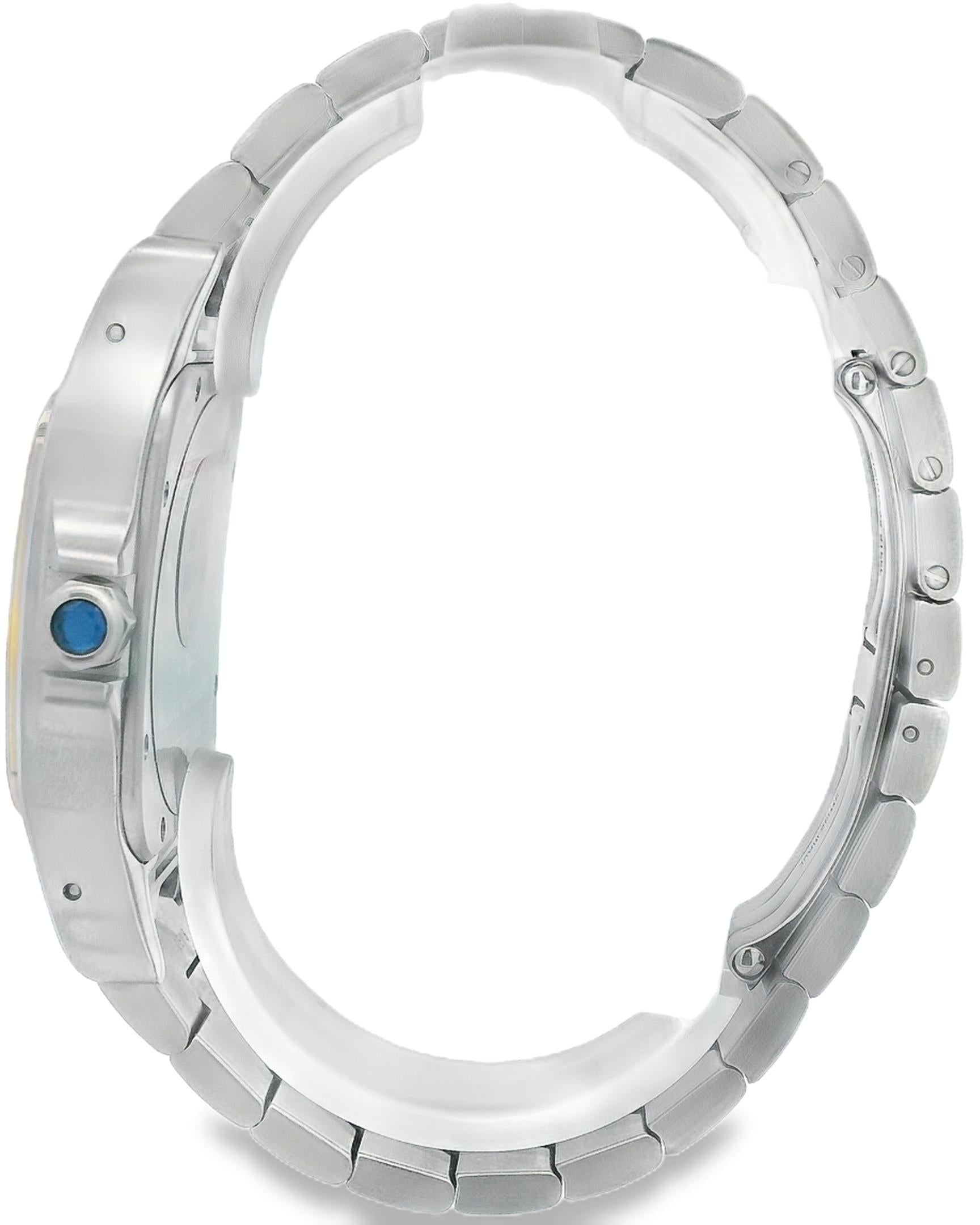 Cartier Santos Galbee XL W20099C4 Steel & 18K Yellow Gold Mens Watch