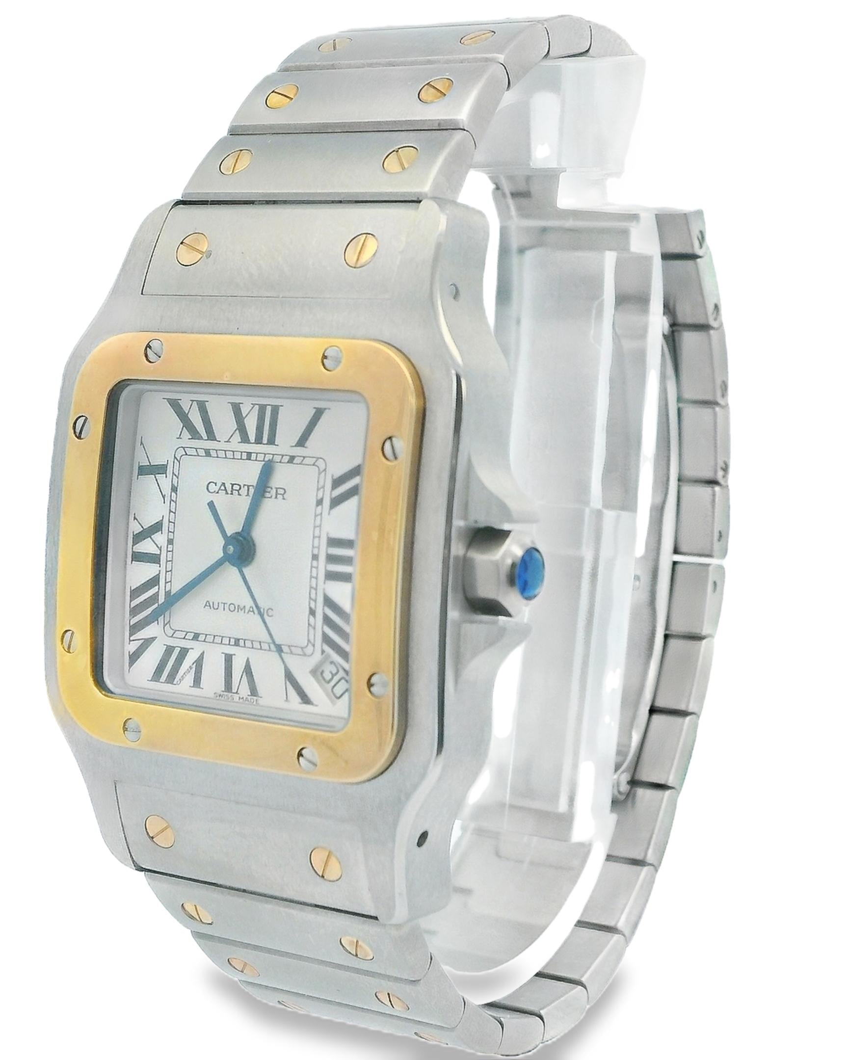 Cartier Santos Galbee XL W20099C4 Steel & 18K Yellow Gold Mens Watch