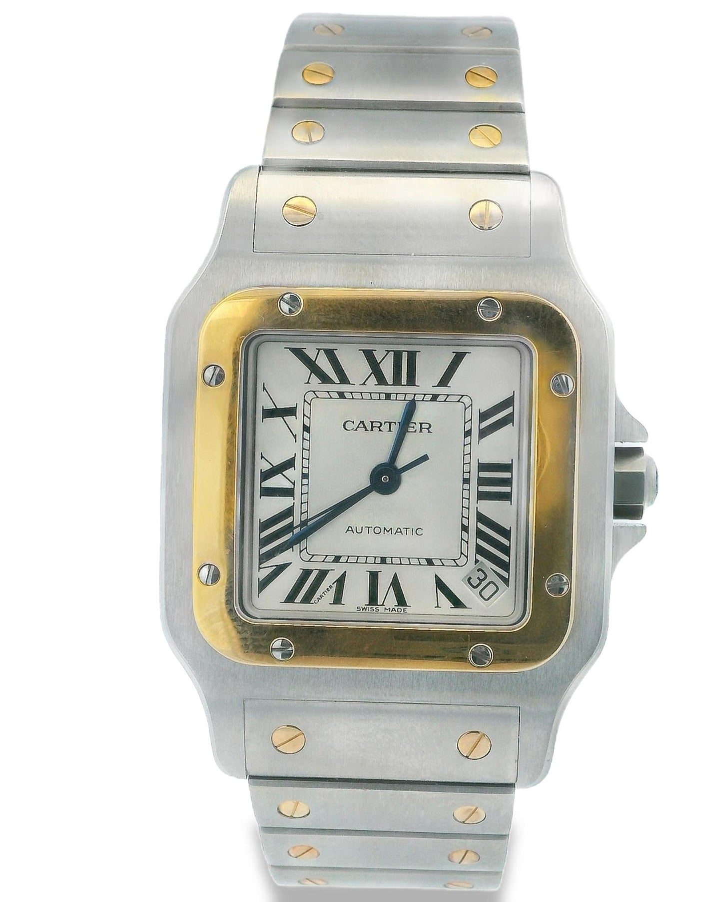 Cartier Santos Galbee XL W20099C4 Steel & 18K Yellow Gold Mens Watch