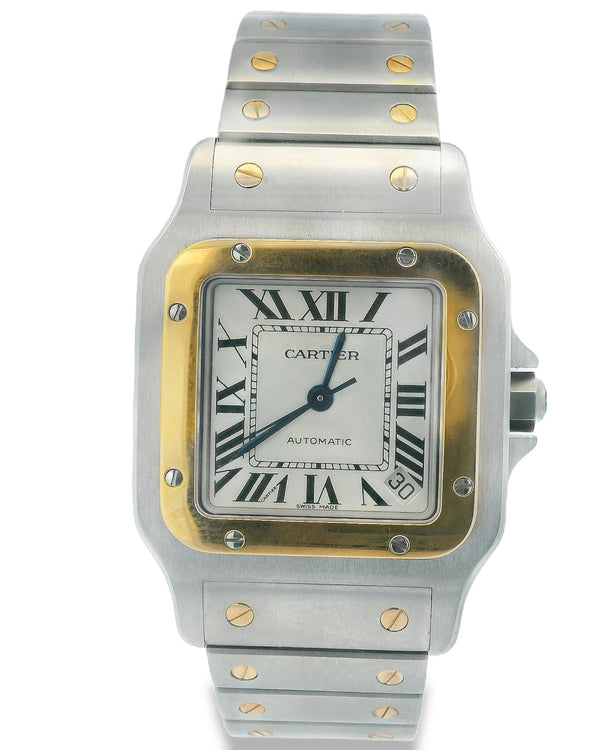 Cartier Santos Galbee XL W20099C4 Steel & 18K Yellow Gold Mens Watch