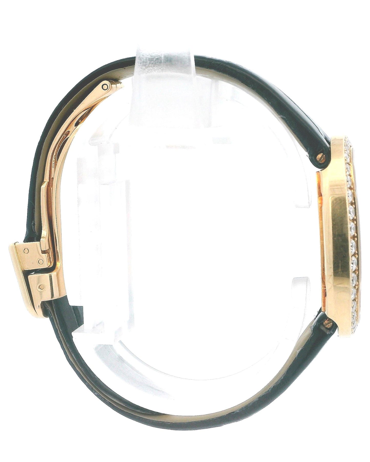 Cartier Baignoire WB520020 18K Yellow Gold Diamond Bezel Ladies Watch & Papers