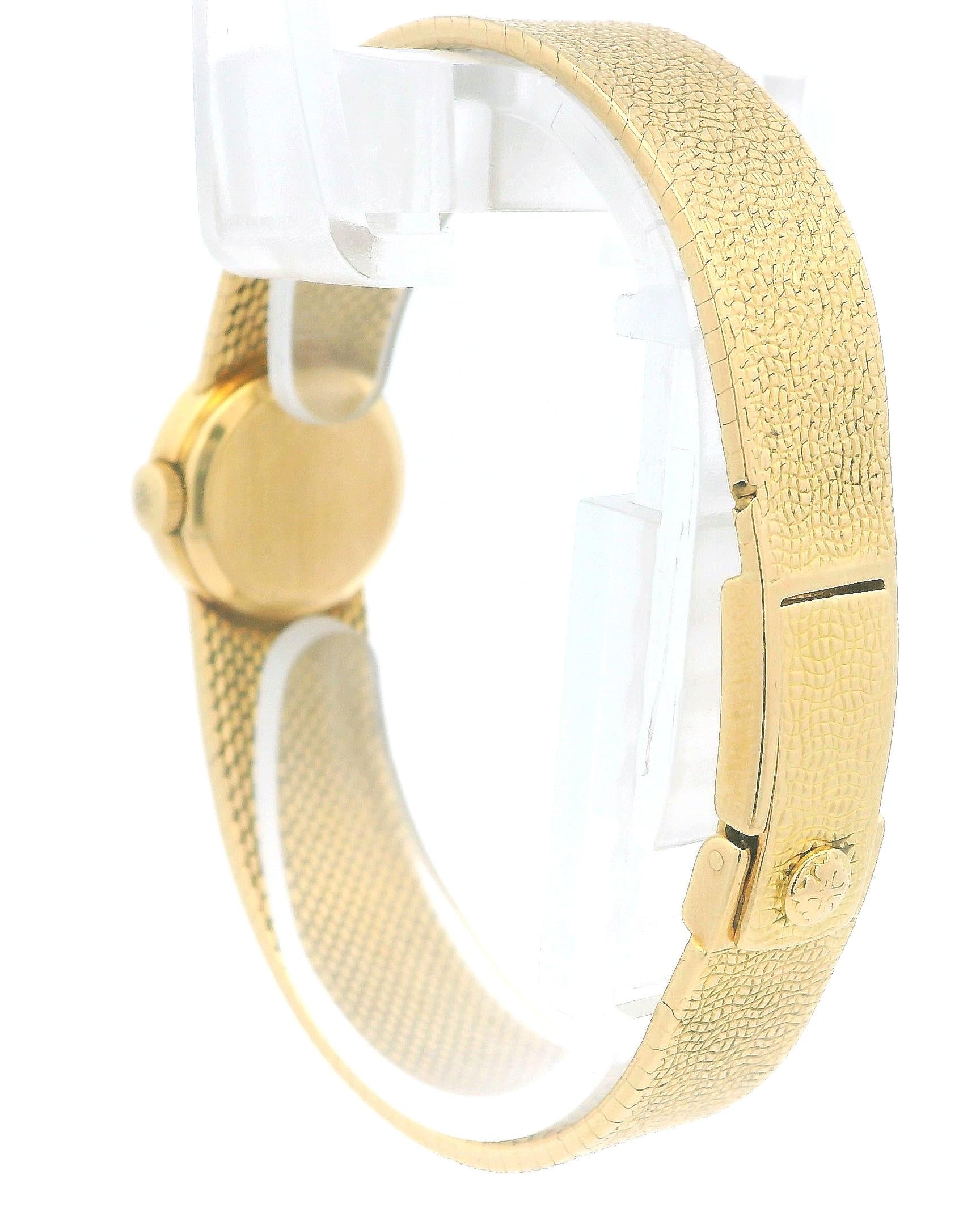Patek Philippe 3306/23 18K Yellow Gold Hobnail Bezel Ladies Vintage Watch
