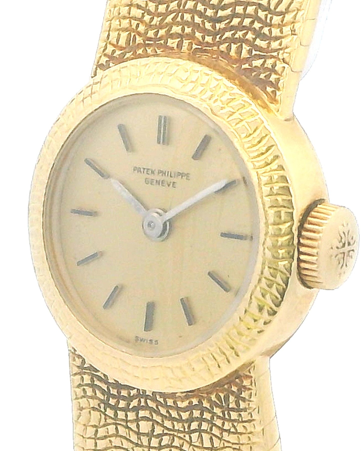 Patek Philippe 3306/23 18K Yellow Gold Hobnail Bezel Ladies Vintage Watch