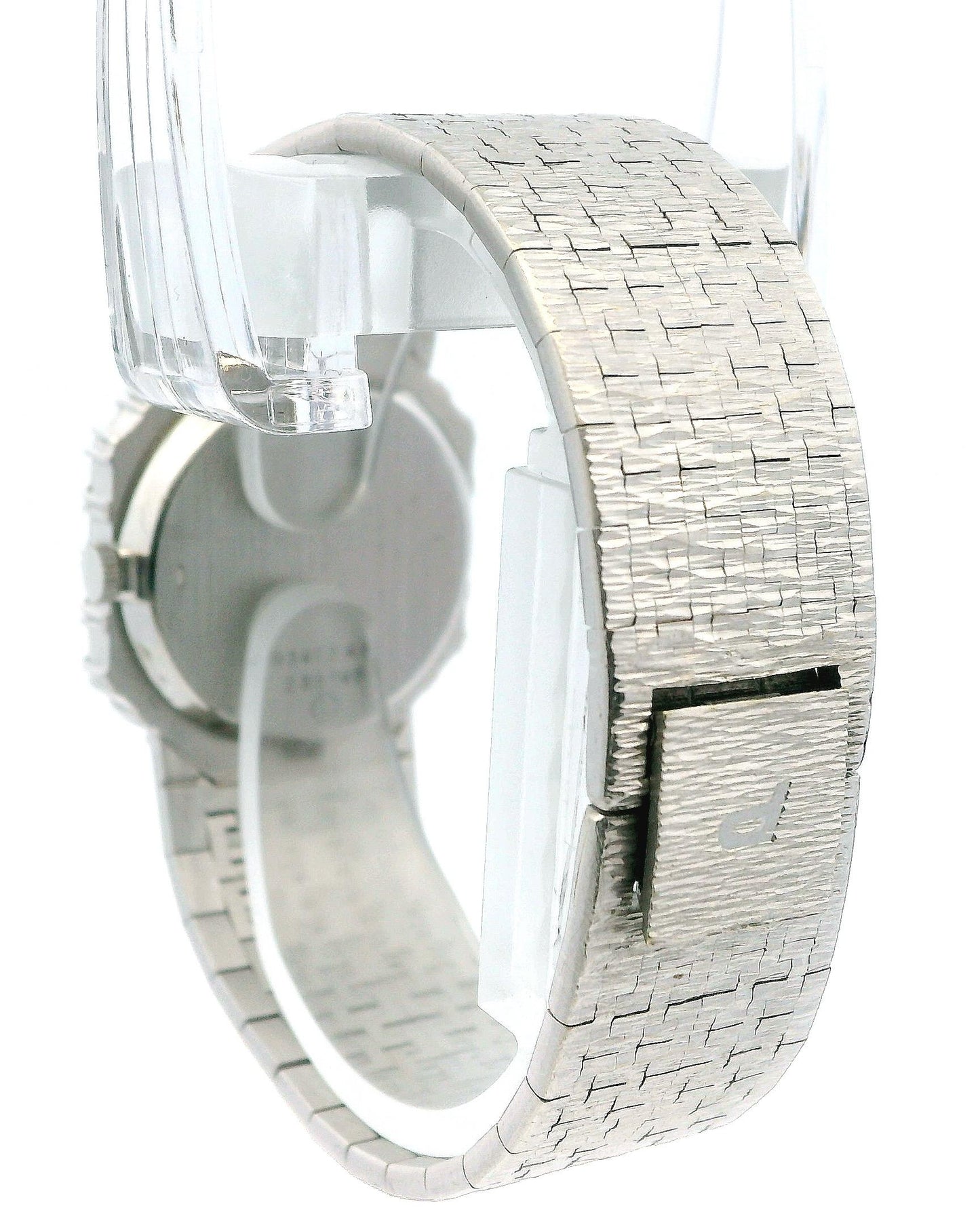 Piaget Octagonal Diamond 9341 A6 18K White Gold Onyx Dial Ladies Watch