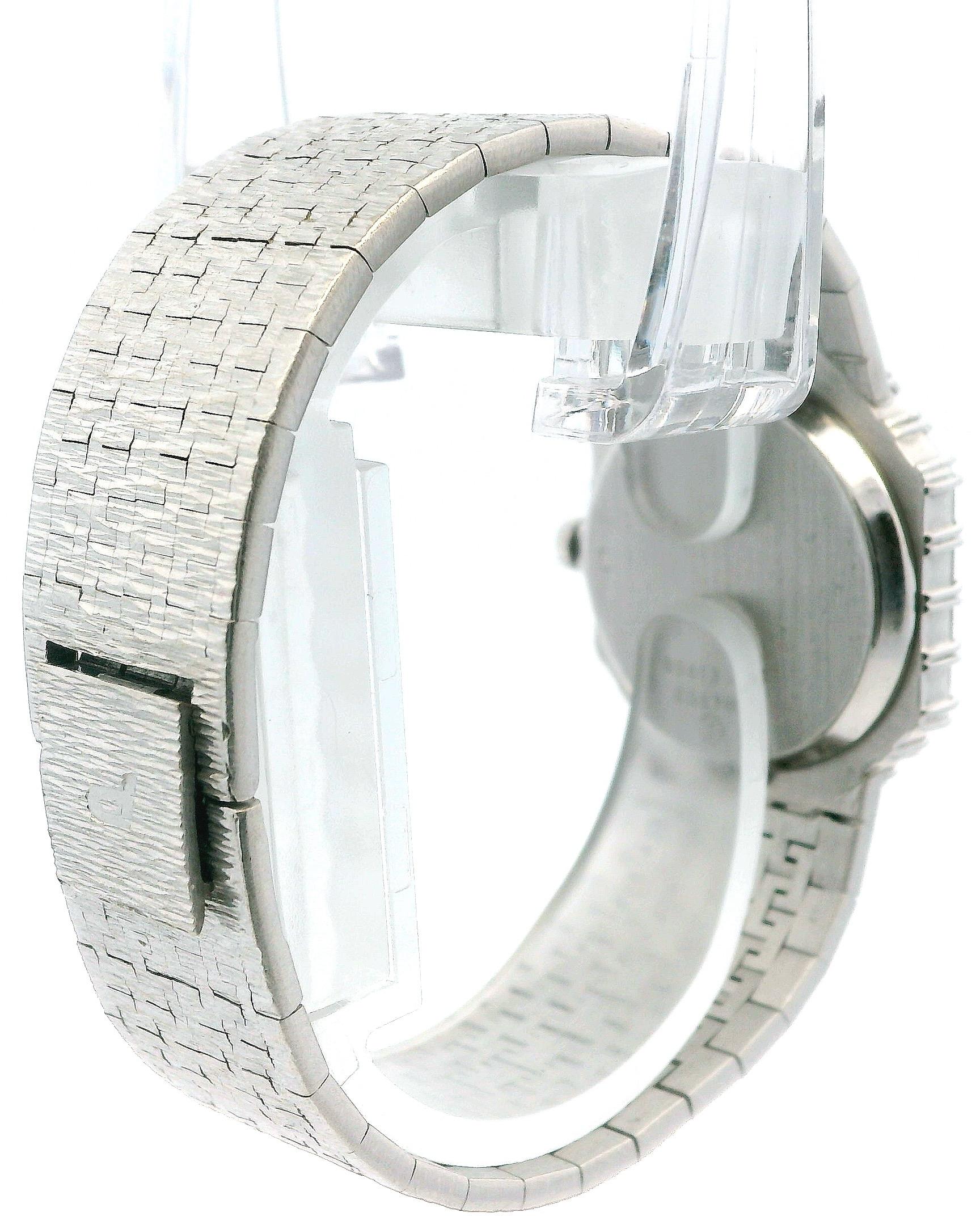 Piaget Octagonal Diamond 9341 A6 18K White Gold Onyx Dial Ladies Watch