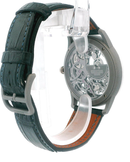 Hermès Slim D'Hermès CA6.841 Titanium/Platinum Watch & Papers