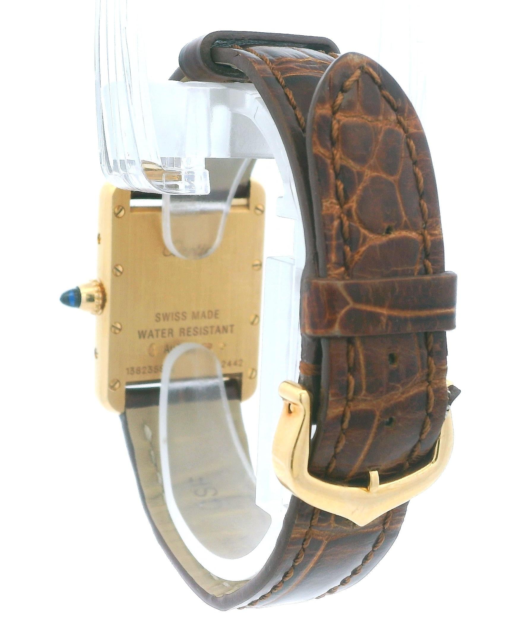 Cartier  Tank Louis W1529856 18K Yellow Gold Ladies Watch Box & Card 2021
