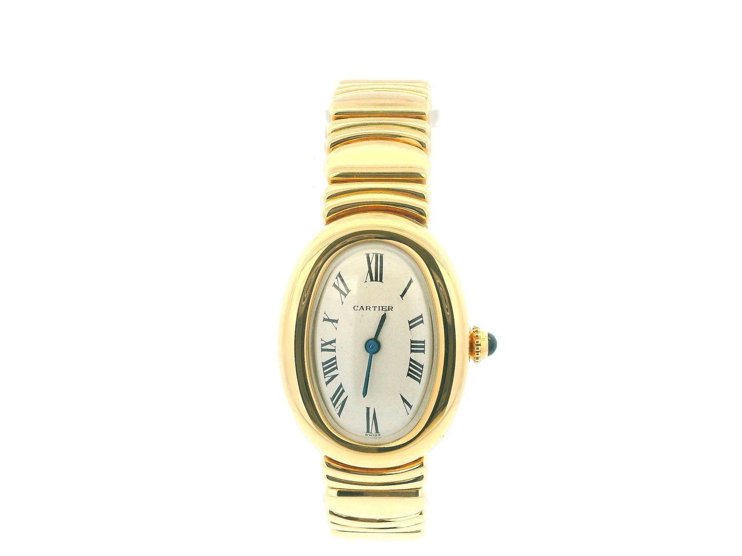 Cartier Baignoire W15005D8 18K Yellow Gold Ladies Watch W/Service papers