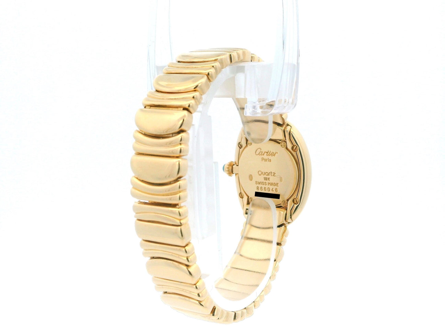 Cartier Baignoire W15005D8 18K Yellow Gold Ladies Watch W/Service papers