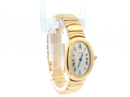 Cartier Baignoire W15005D8 18K Yellow Gold Ladies Watch W/Service papers