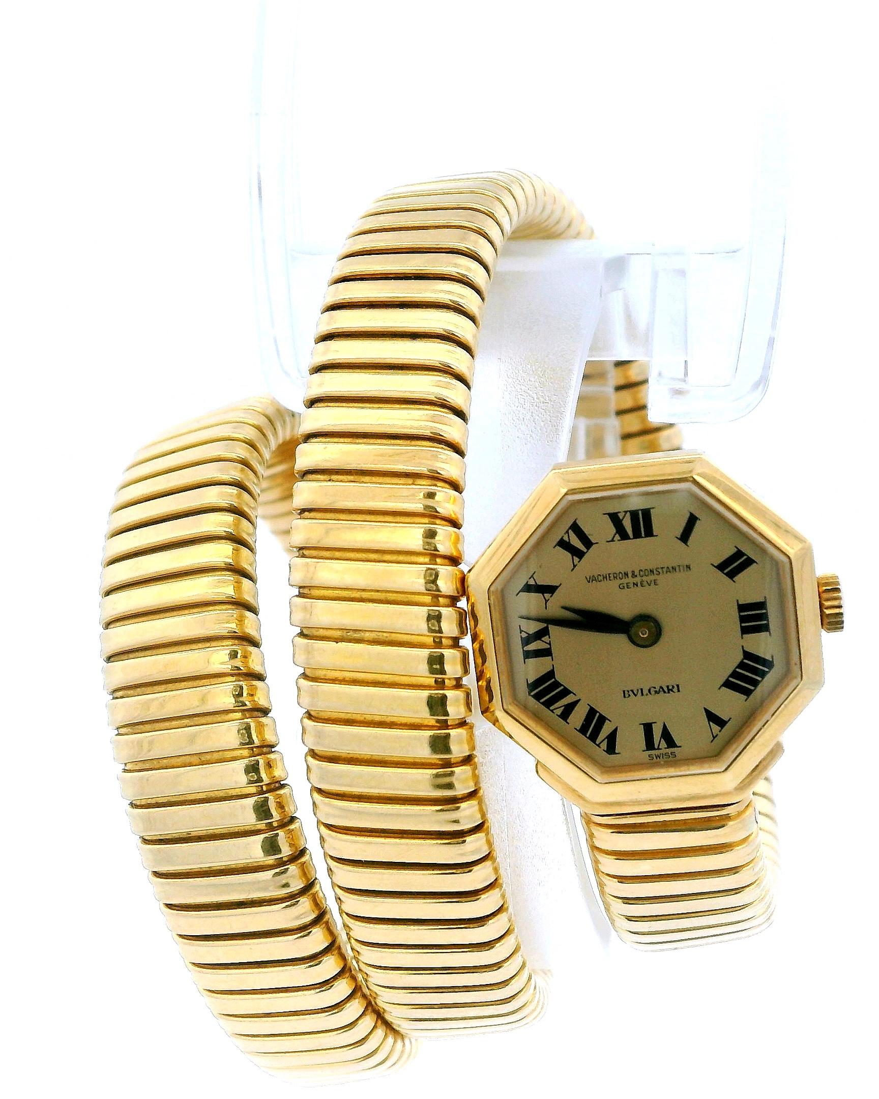 Vacheron Constantin for Bulgari Serpenti Tubogas gold wristwatch, 1960s