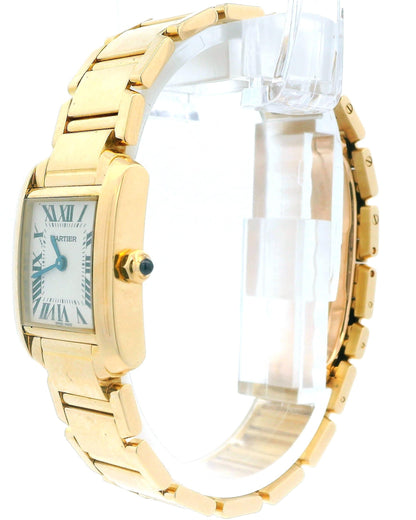 Cartier Tank Française W50002N2 Small 18K Yellow Gold Ladies Watch