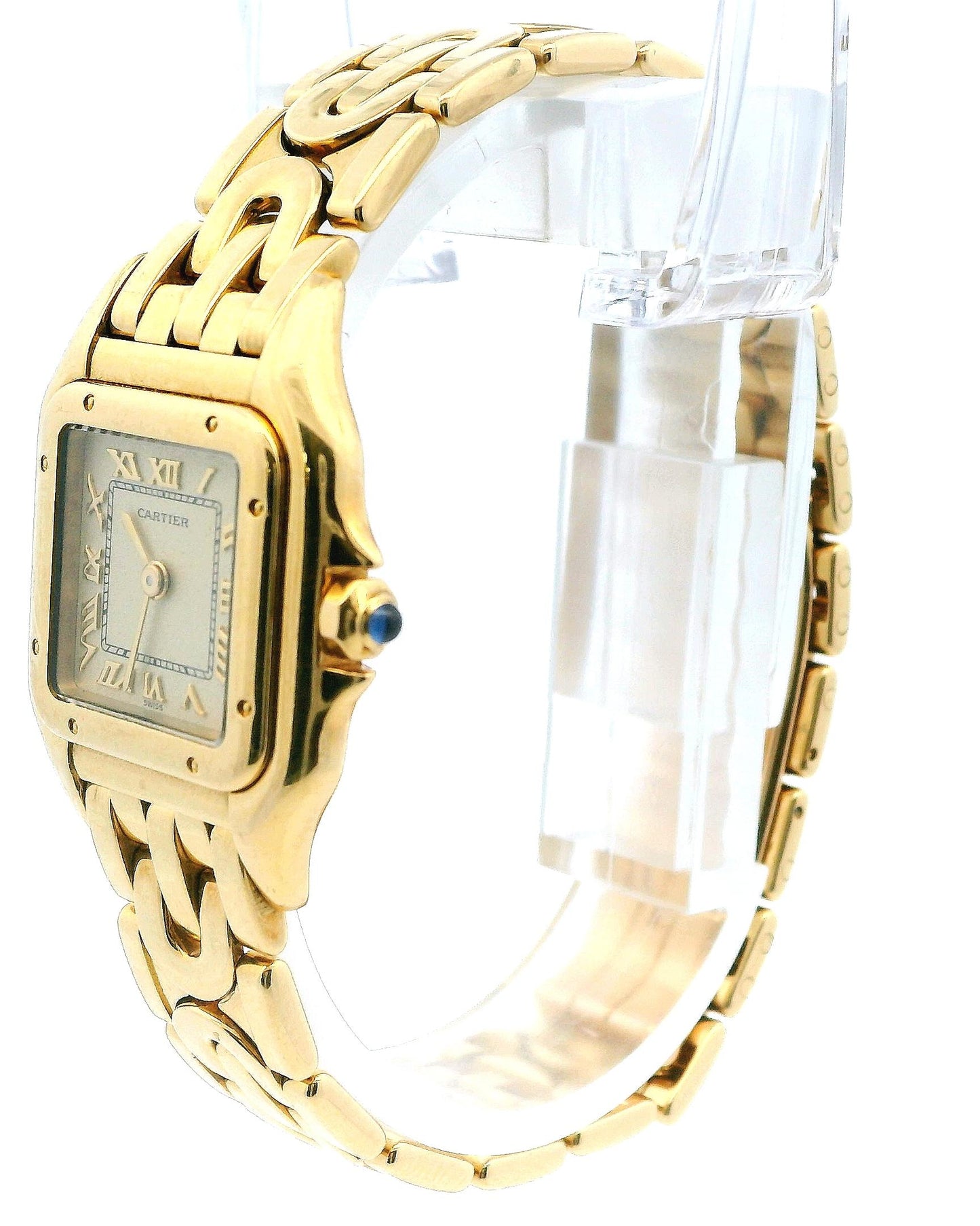 Cartier Panthere Art Deco 1070 2 18K Yellow Gold Watch & Papers