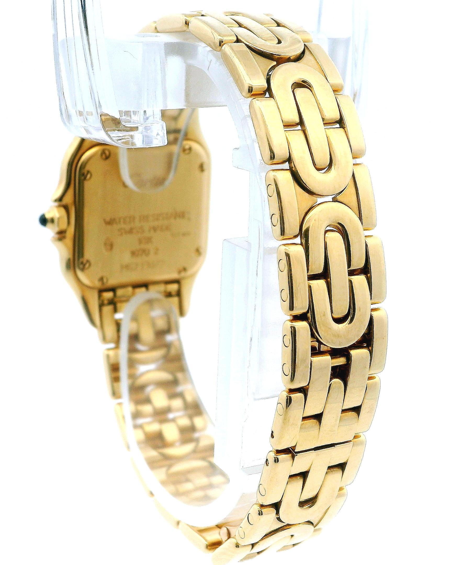 Cartier Panthere Art Deco 1070 2 18K Yellow Gold Watch & Papers