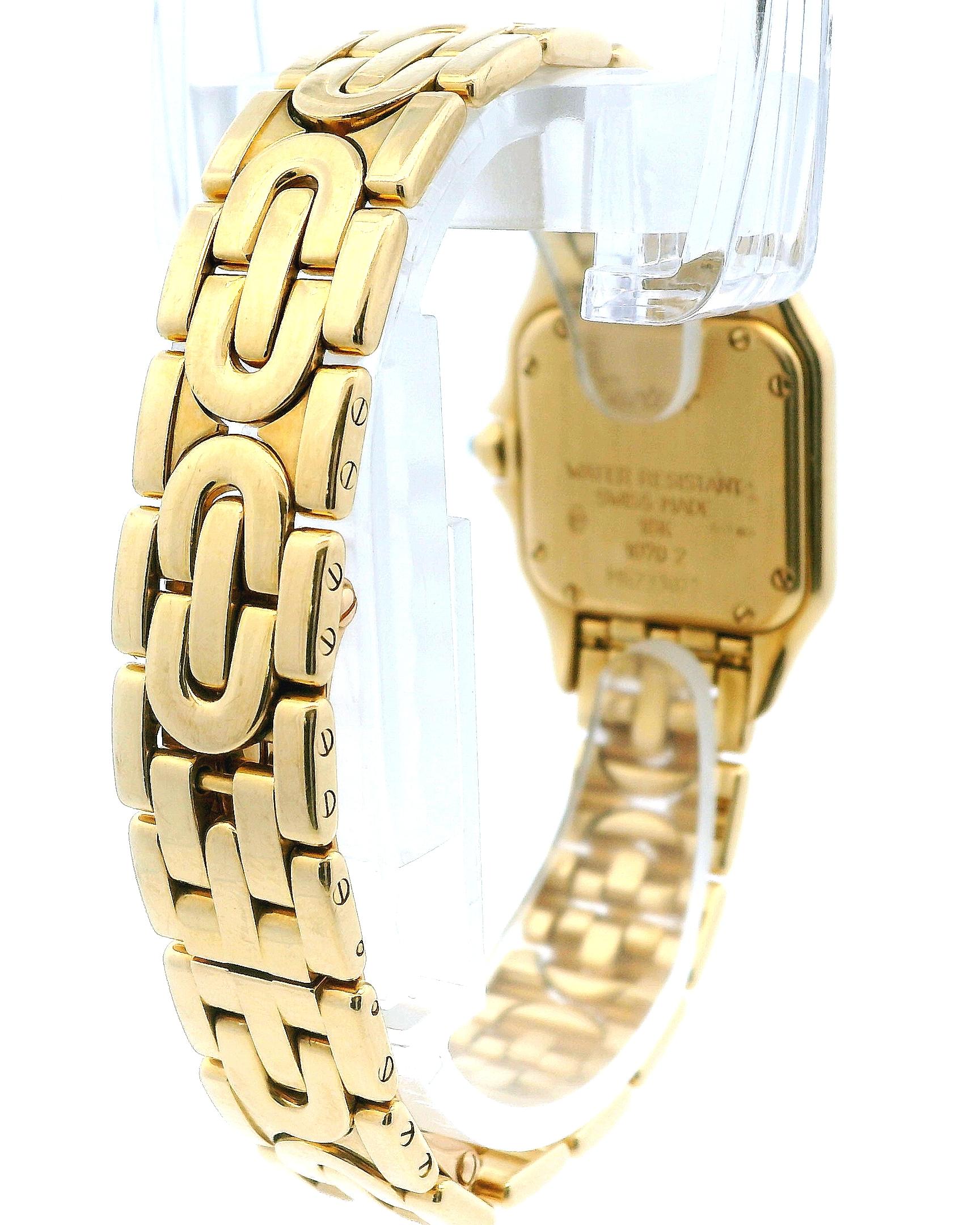 Cartier Panthere Art Deco 1070 2 18K Yellow Gold Watch & Papers