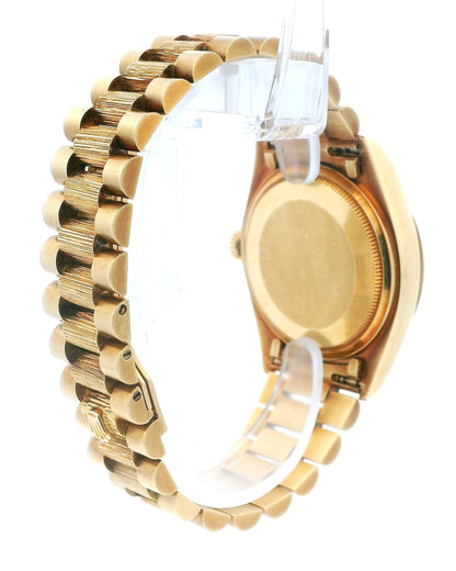 Rolex President 18078 Spanish Day-Date Yellow Gold Bark Finish Watch
