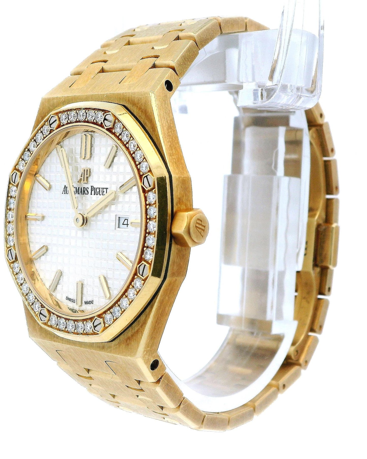 Audemars piguet Royal Oak 67651BA 18k Yellow Gold Diamond Bezel Warranty Card