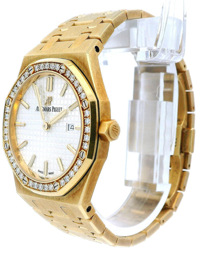 Audemars piguet Royal Oak 67651BA 18k Yellow Gold Diamond Bezel Warranty Card