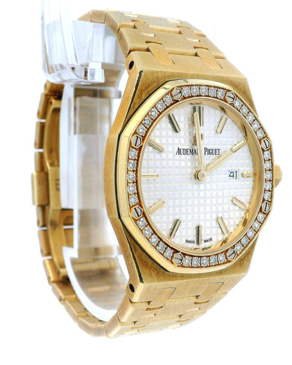 Audemars piguet Royal Oak 67651BA 18k Yellow Gold Diamond Bezel Warranty Card
