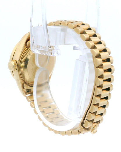 Rolex Presidential 69088 Champagne String Diamond Dial & Custom Diamond Bezel