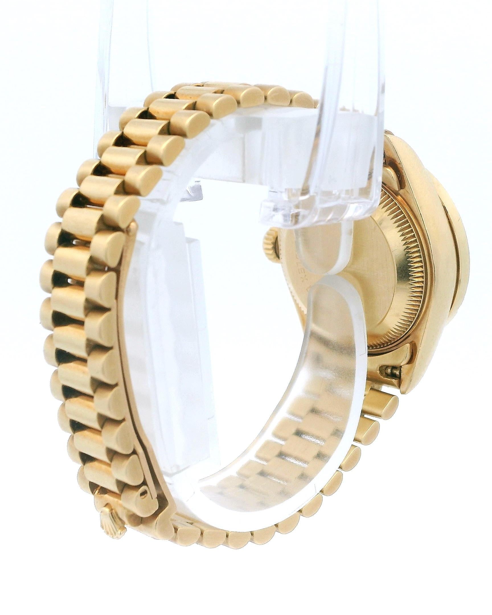 Rolex Presidential 69088 Champagne String Diamond Dial & Custom Diamond Bezel