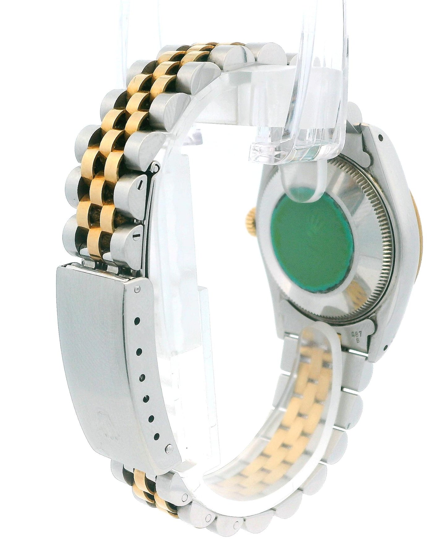 Rolex Datejust 68273 Midsize Steel Yellow Gold Roman & Diamond Dial Watch